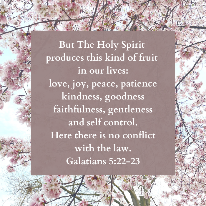 April Memory verse Galatians 5:22-23