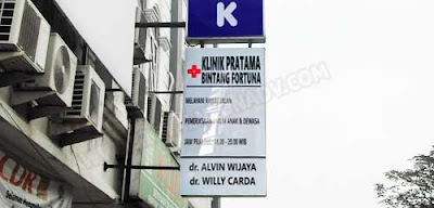 Reklame neon box Klinik Pratama Bintang Fortuna