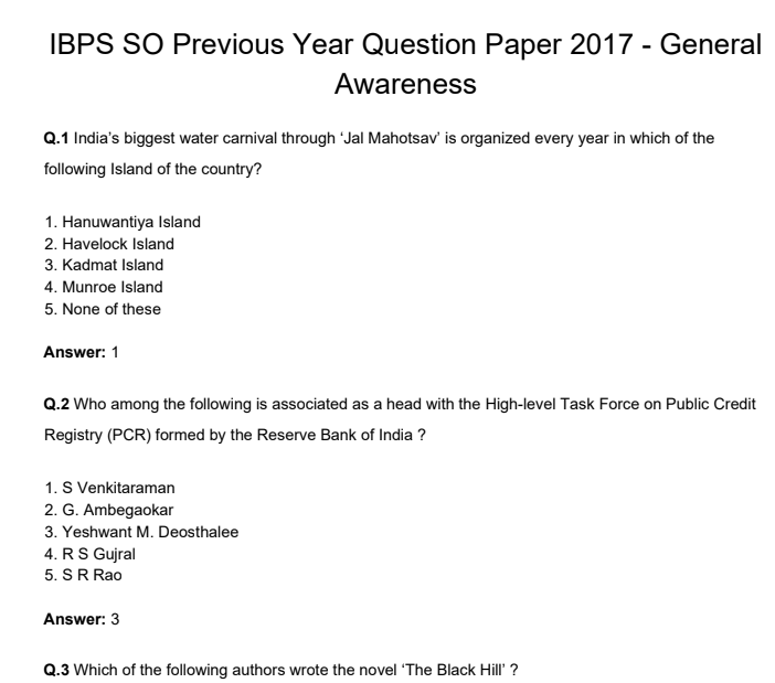  ibps so previous year question paper in PDF