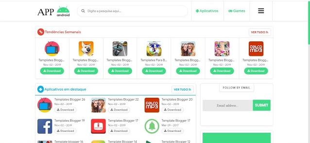 Apps Android Template Para Blogger
