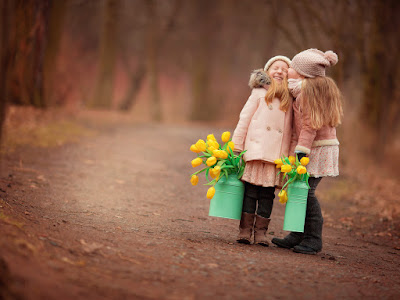 foto de niñas con calabaza  