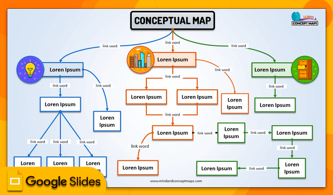 01. Free creative concept map template in Google Slides