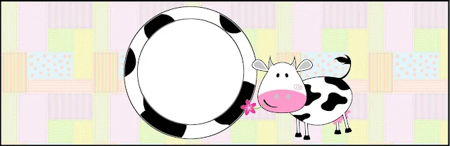 Cow and Patchwork Free Printable Labels.