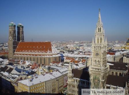 Vistas panorâmicas de Munique - vários lugares para subir e ver a cidade do alto! Torre da St. Peter