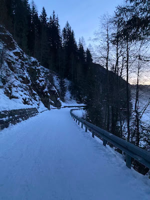 Lago di Anterselva con la neve