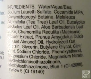 Tea Tree dog shampoo ingredients