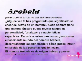 significado del nombre Arebela