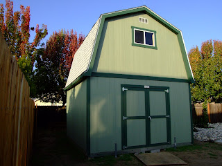 shed talk: pro tall barn with stairs to loft