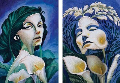 Flower Women Face illusion