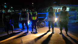 Polsek Arahan Gelar Patroli Malam Antisipasi Kejahatan Jalanan dan Guankamtibmas
