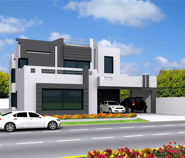 Modern House Front Elevation