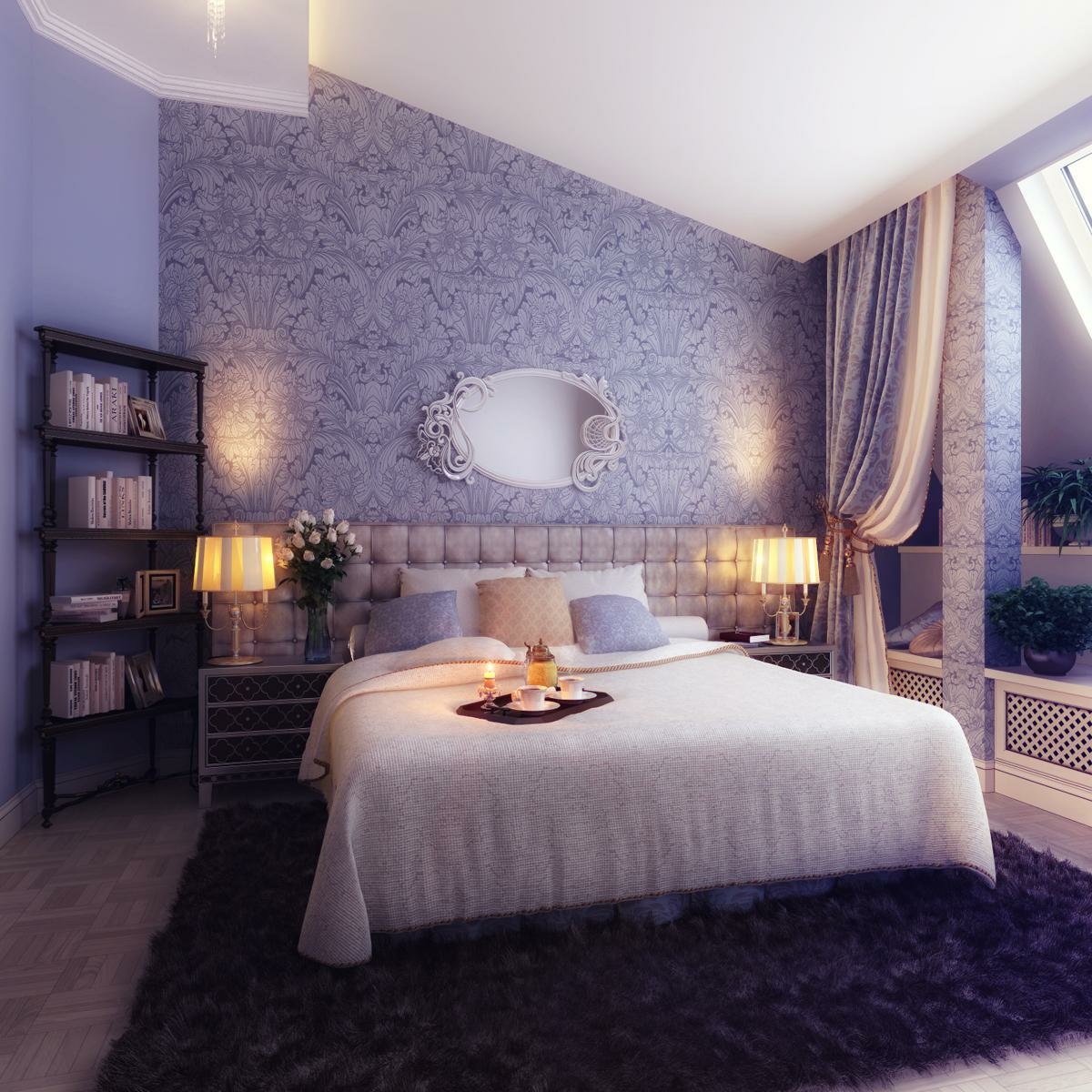 28 Super Beautiful Bedrooms with Traditional Elegance Wallpapers