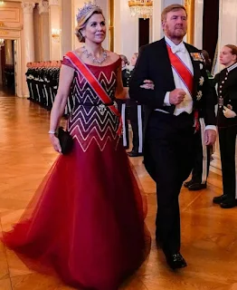 King and Queen of The Netherlands attend gala dinner in Norway