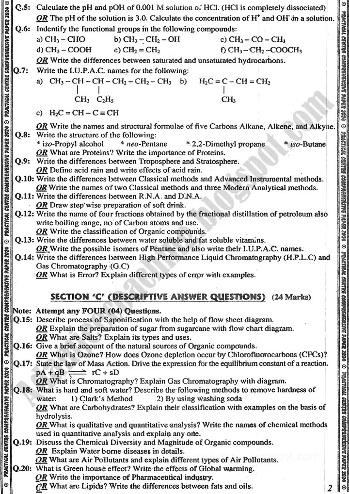 chemistry-10th-practical-centre-guess-paper-2024-science-group