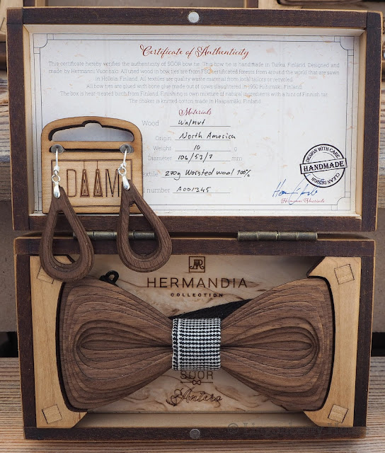 lingonberryhouse, hermandia, wooden bow ties, rusetti, puurusetti