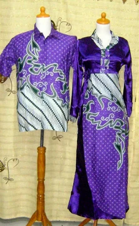 model desain baju gamis batik sarimbit untuk-pasangan