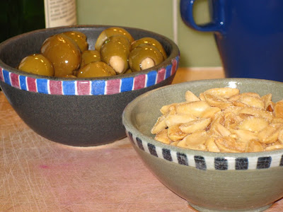 Stuffed olives and nuts