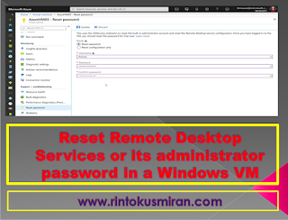 Reset Remote Desktop Services or its administrator password in a Windows VM