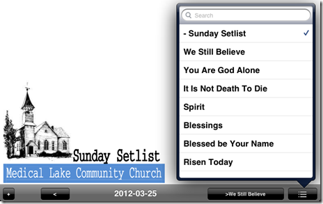SundaySetlist unrealBook