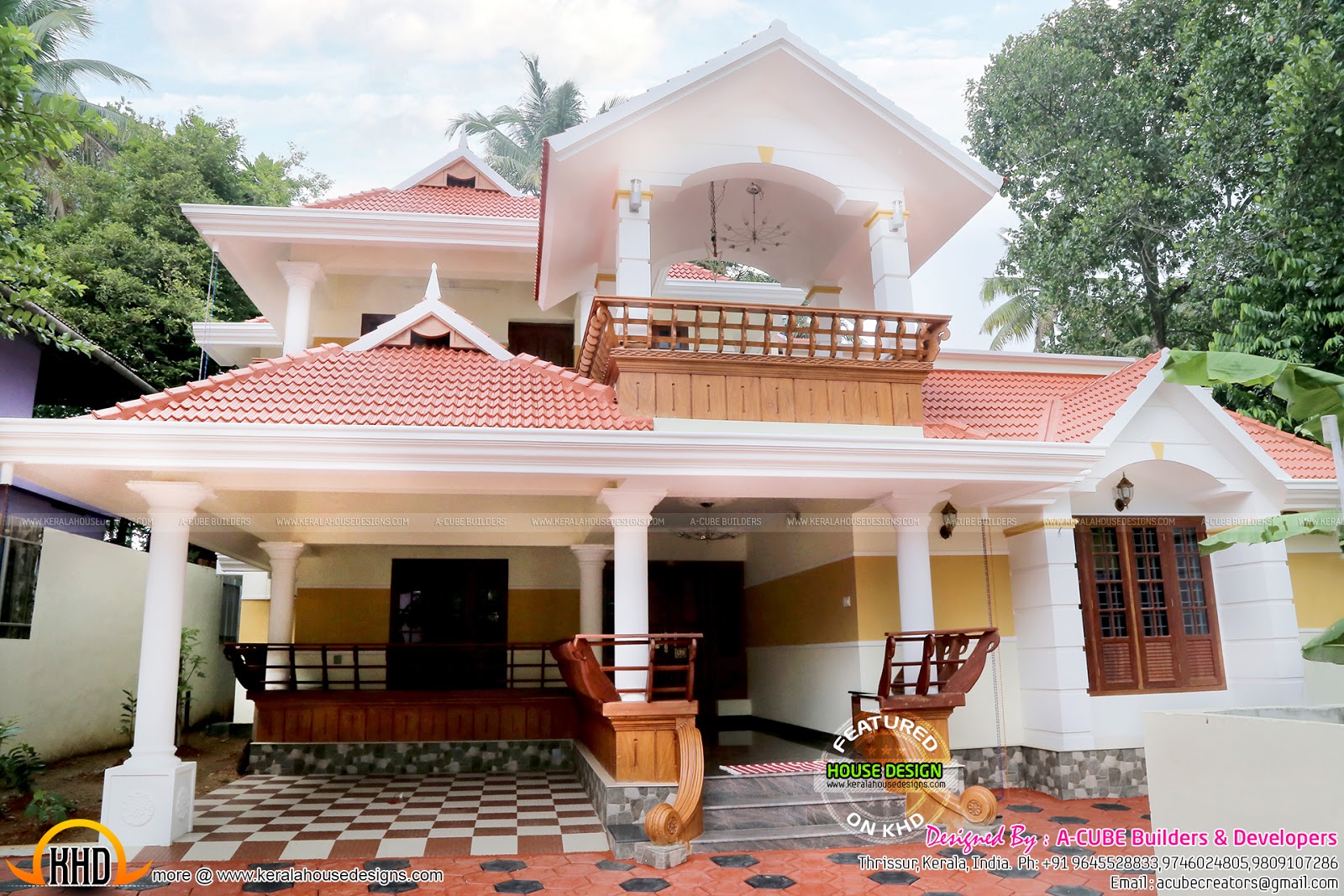 Beautiful work finished house  in Kerala  Kerala  home  