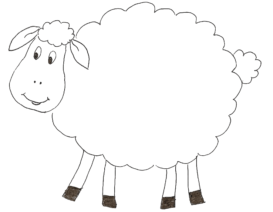 Gambar Mewarnai Domba Untuk Anak PAUD dan TK