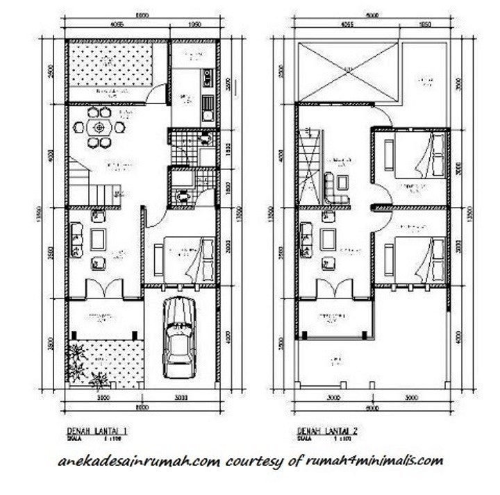 gambar denah rumah lantai 2 minimalis 1