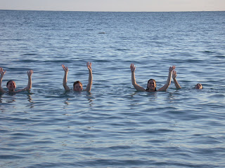 four swimmers