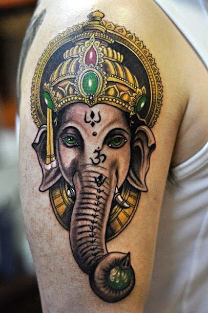 Tatuagem Ganesha: 60 ideias masculinas