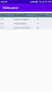 How to create TabLayout  in android app