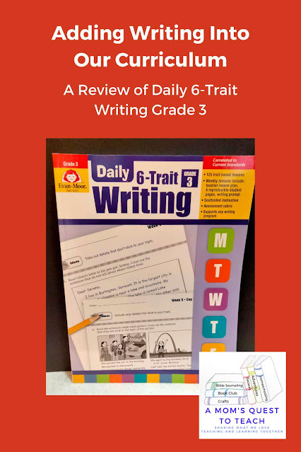 A Mom's Quest to Teach: Adding Writing Into Our Curriculum: A Review of Daily 6-Trait Writing Grade 3 cover of book