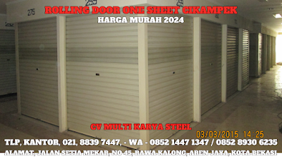 GAMBAR, DAFTAR, HARGA, ROLLING DOOR ONE SHEET, SOLID, FULL PERFORATED, PER METER, MURAH, CIKAMPEK, TERBARU, 2024