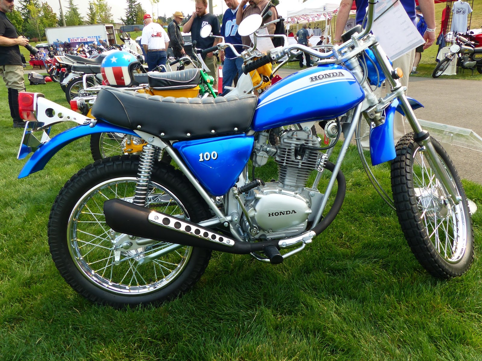 OldMotoDude: 1970 Honda SL100 on display at "The Meet" 2015 Vintage Motorcycle Festival