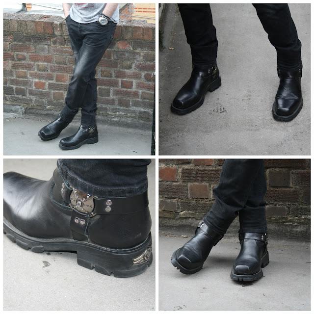 New Rock Itali Negro Biker Boots