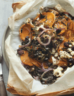 Sweet Potato, Feta, and Shiitake Packets