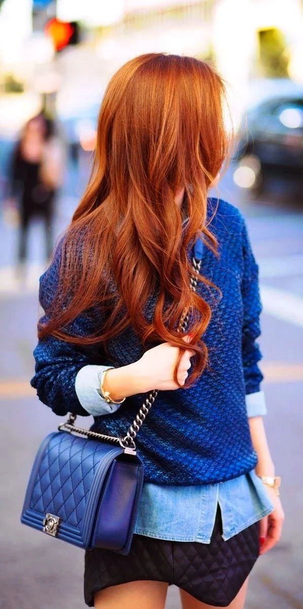 Auburn red hair color idea