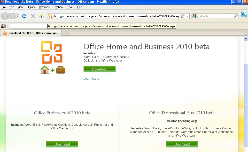 Free Download Microsoft Office 2010 Beta Version