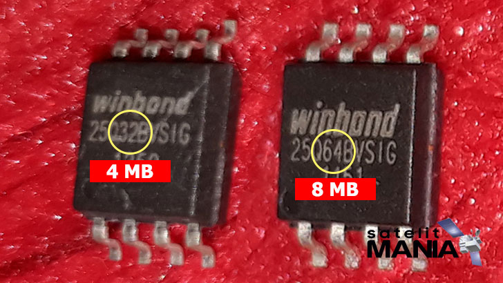 Cara Membedakan ic eeprom 4mb dengan 8mb