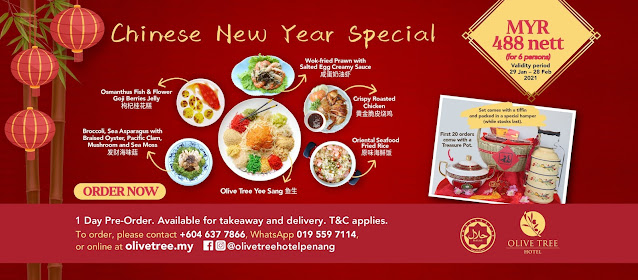 Olive Tree Hotel Chinese New Year 2021 Food Delivery with a Vintage Tiffin Set!