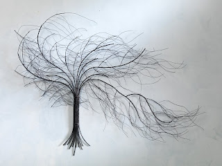 Metal Tree Sculpture Wall Art Decor