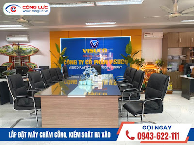 lắp máy chấm công cho công ty ống nhựa visuco hải phòng