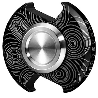  A black colored, well-designed fidget spinner. 