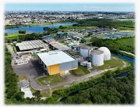 Vista aérea da Usina de bioenergia da Sanepar