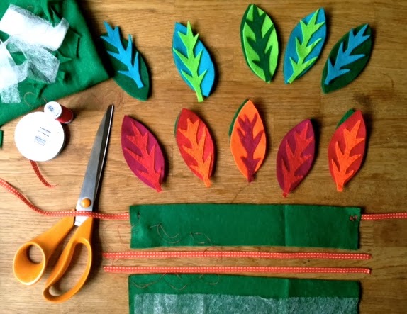 kid's felt leaf crown