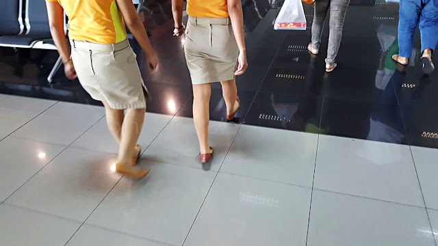 unsightly cebu pacific ground crew wearing flat footwear