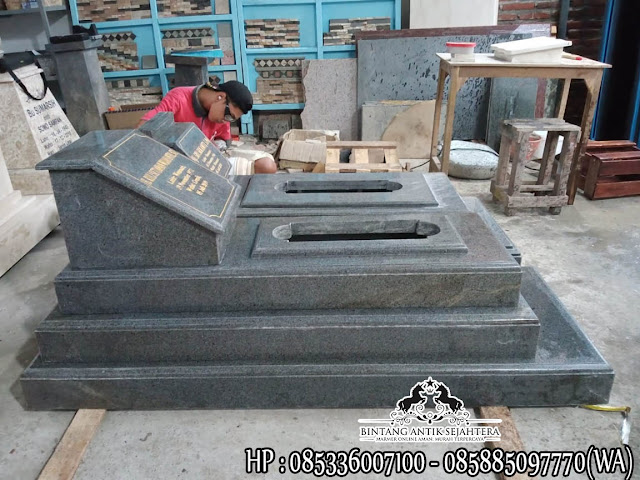 Jual Kijing Makam Granit Pasir Model Trap Elegan