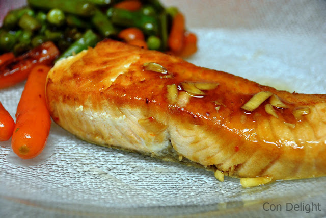 סלמון בטריאקי ודבש honey salmon teriyaki