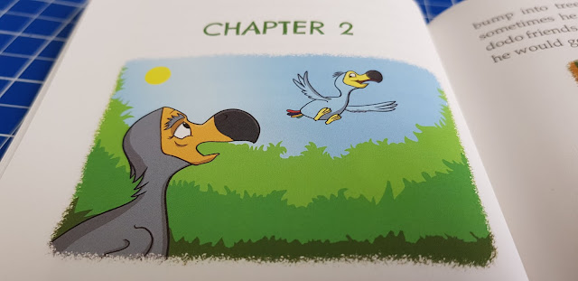 Derek The Flying Dodo by Vanee Apoolingum illustration showing flying Dodo leaving