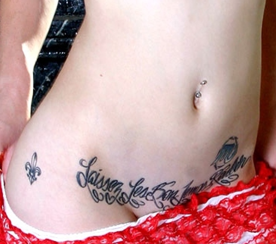 But in the end being able to see a pretty body tattoo design on the side of