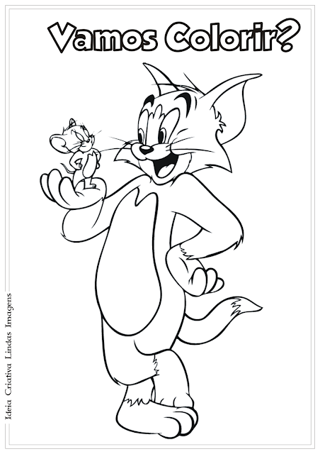 Tom e Jerry desenho para colorir