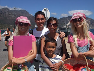 south africa, beautiful people, ladies in pink, family holiday